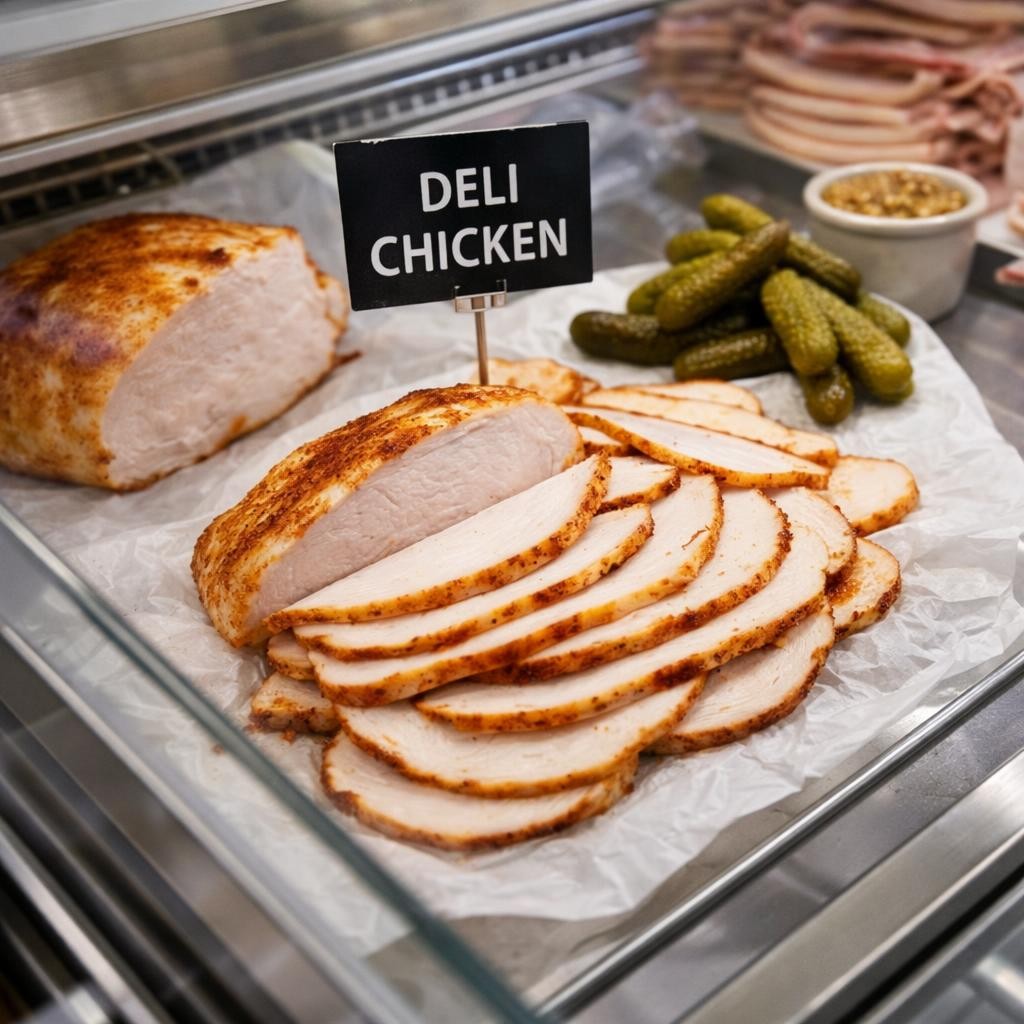 Sliced deli chicken