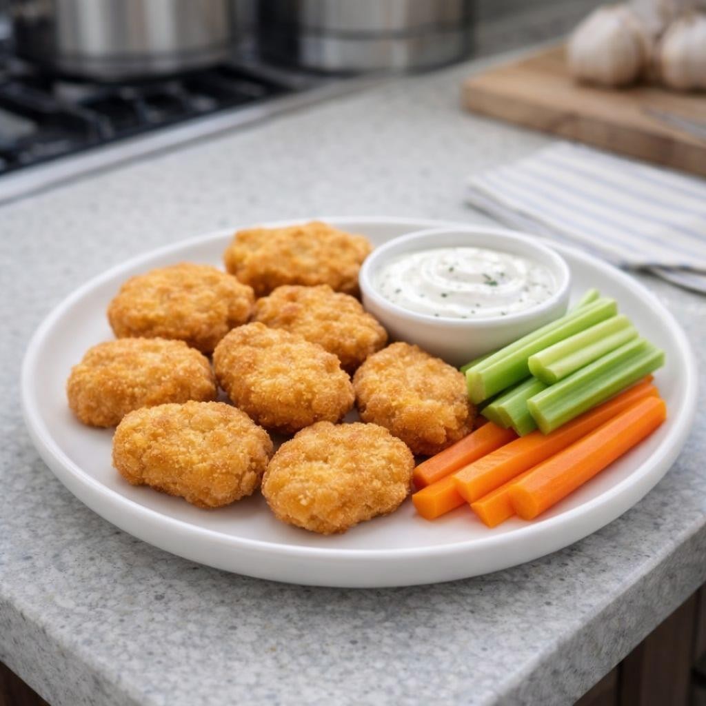 Chicken nuggets and veggies